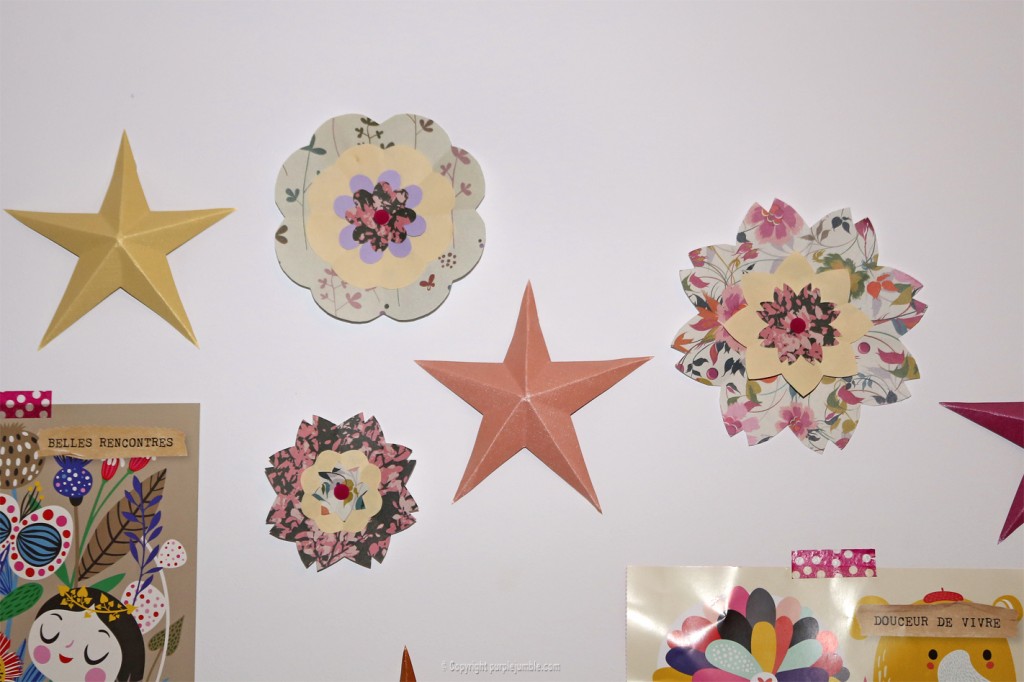 DIY fleurs murales en papier