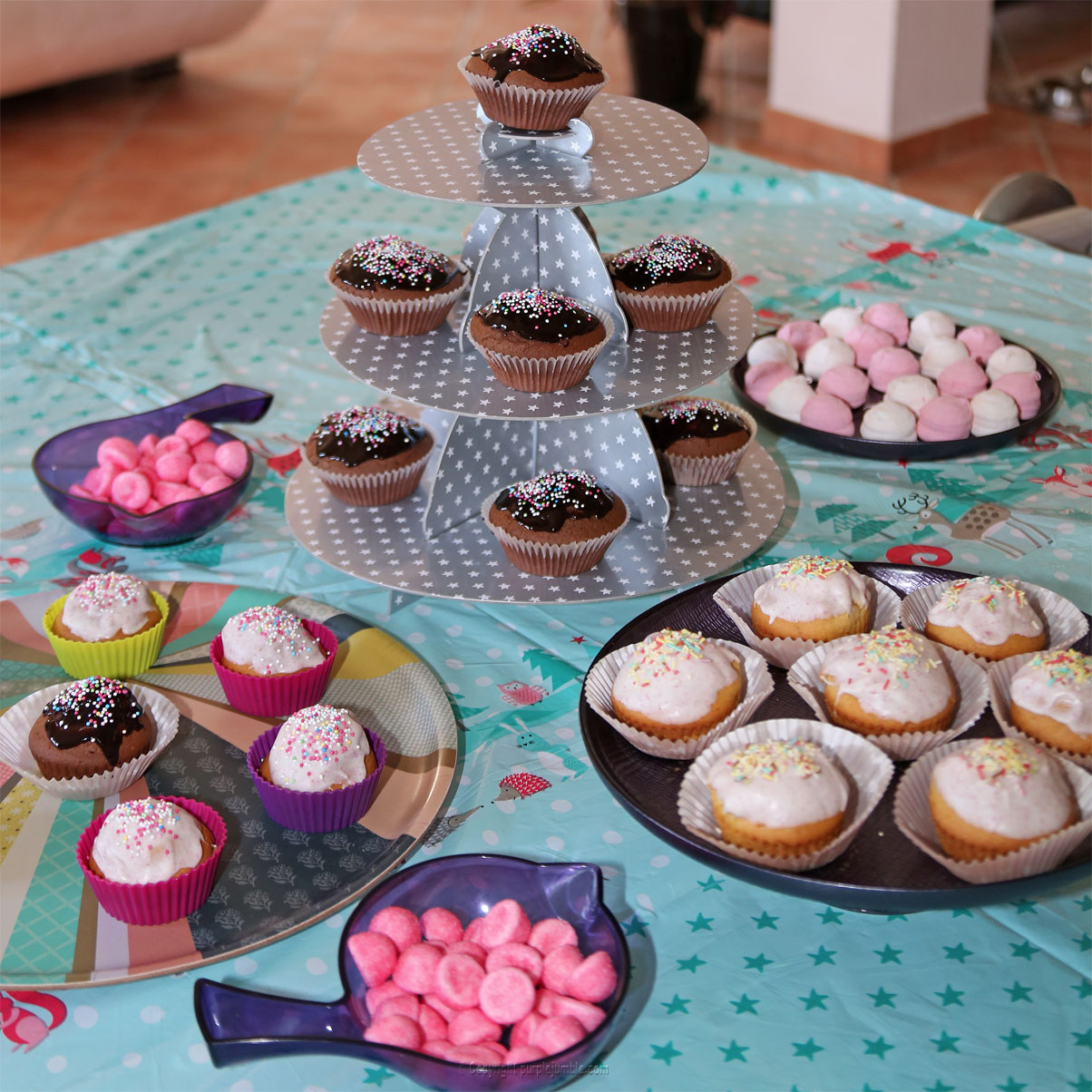 Un goûter d'anniversaire Purple Jumble