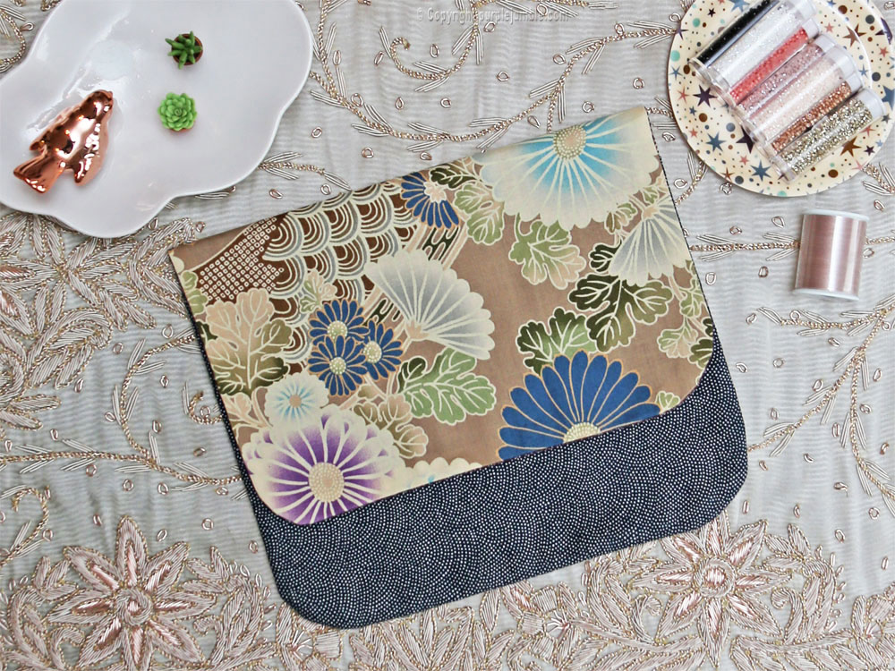 DIY : pochette en tissu japonais et coutures invisibles - Purple Jumble