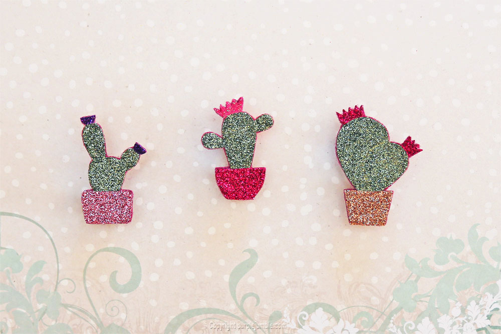 diy broche cactus paillettes