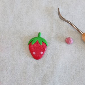 fimo kawaii projet diy fraise 3