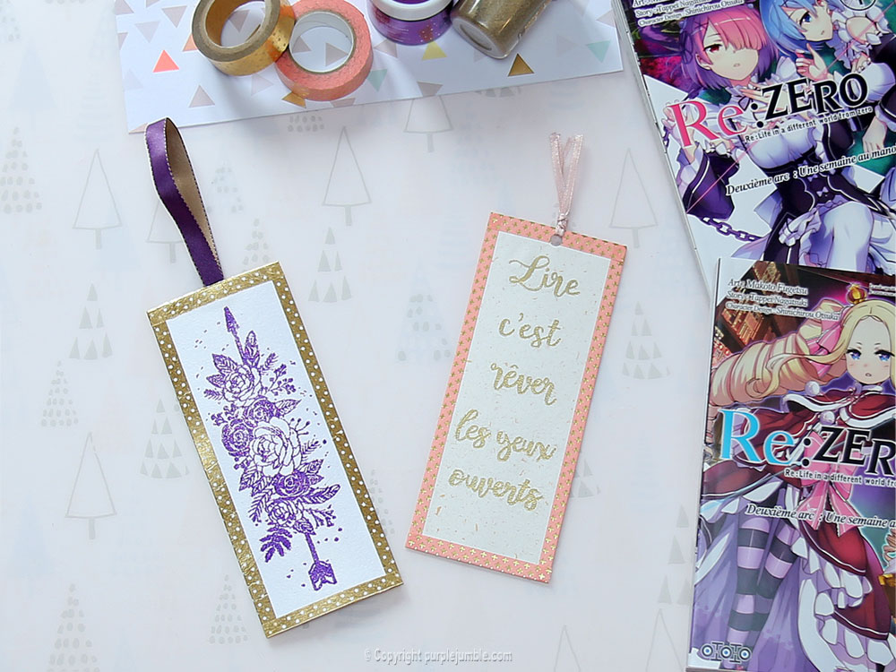 De l'embossage pour de jolis marque pages DIY - Purple Jumble