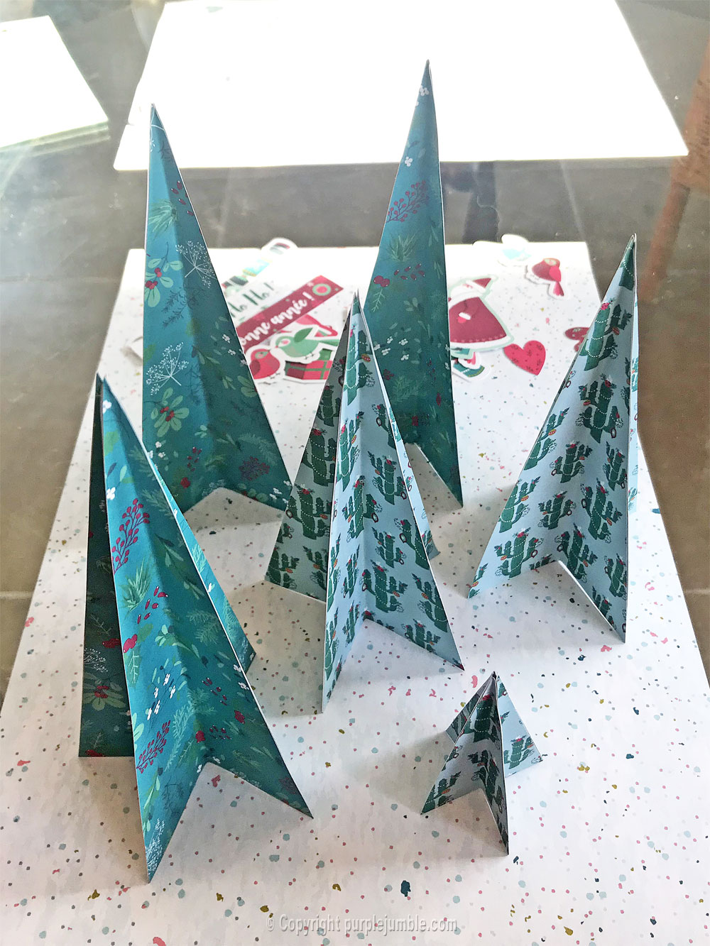 diy décor Noël papier forêt