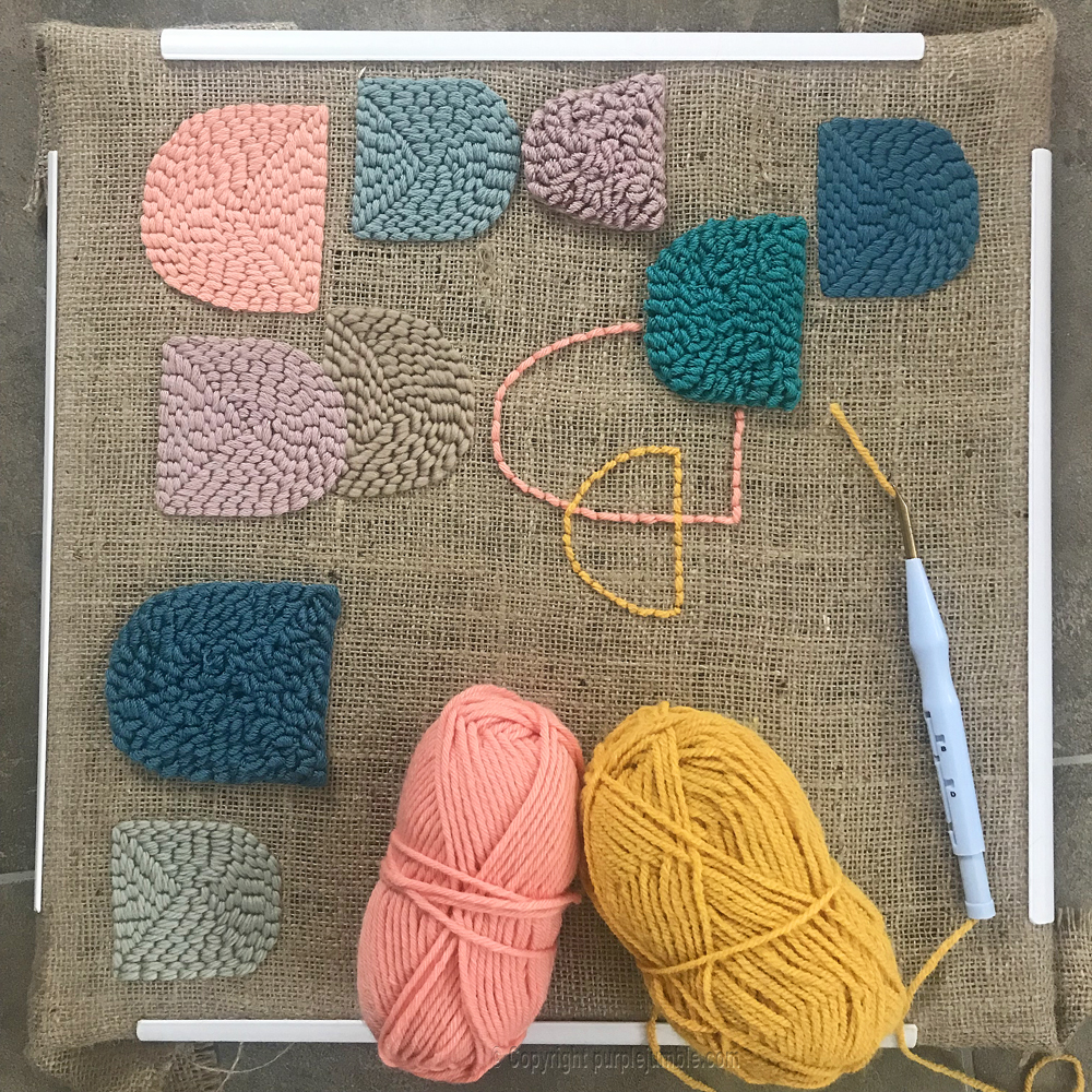diy coussin punch needle cadre