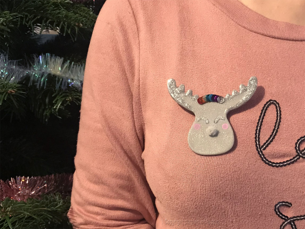 Broche De Noël Clignotante En Forme De Cerf - Décoration Pour écharpe Ou Manteau - Perles Et Strass - Cadeau Femme